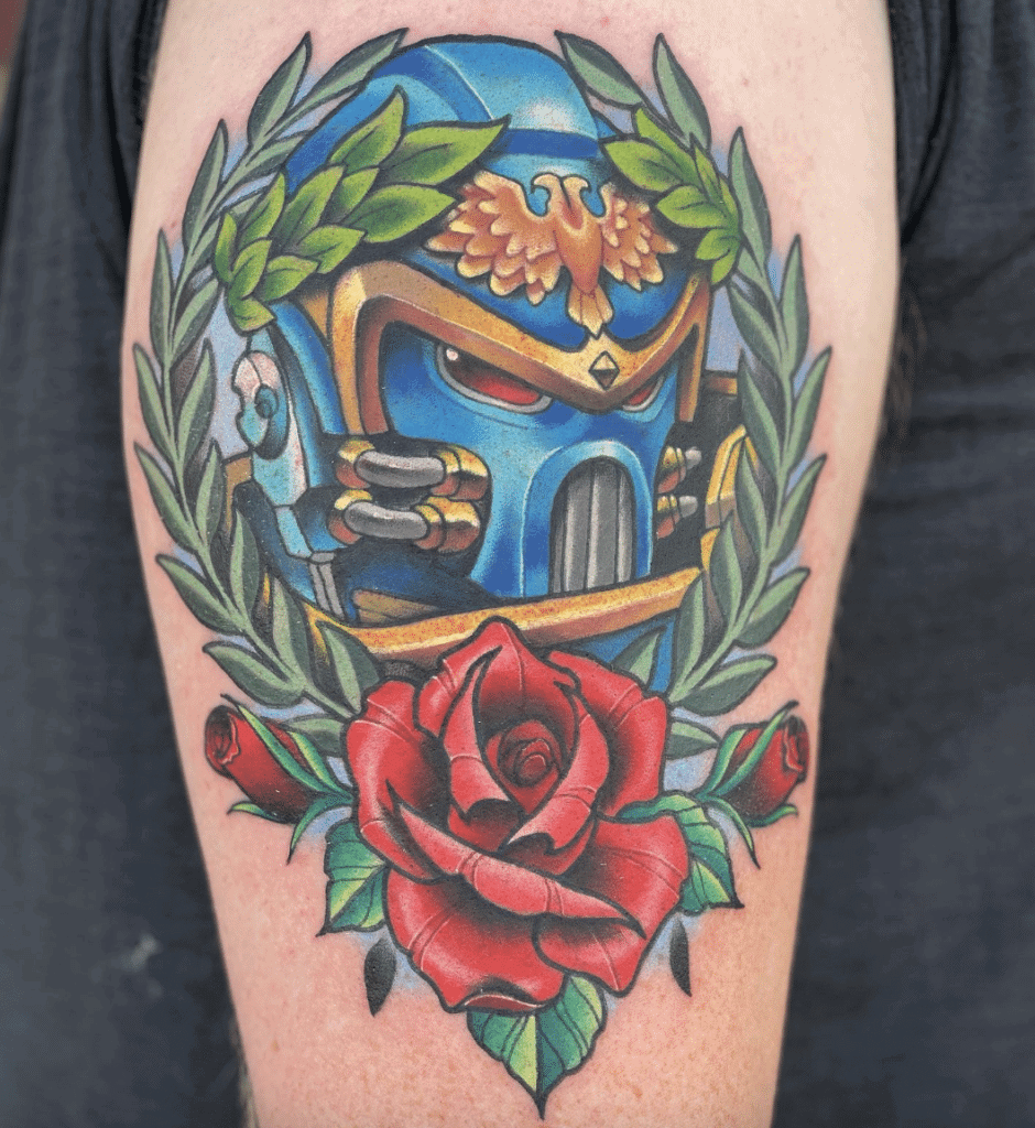 Roboute Guilliman Helmet Warhammer 40k Tattoo