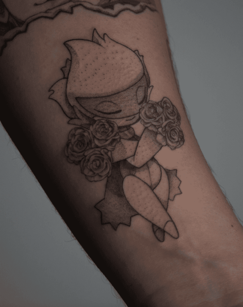 Roserade Sleep Sinnoh Pokémon Tattoo