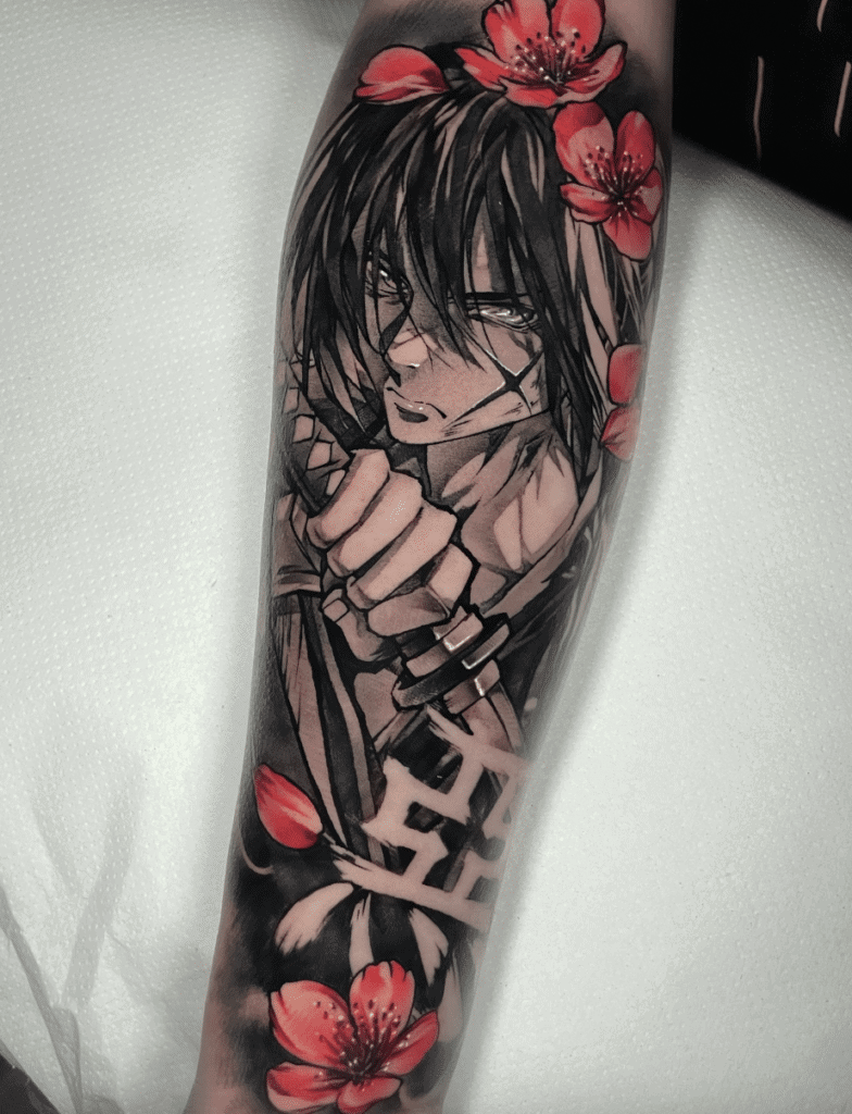 Rurouni Kenshin Battousai Anime Tattoo
