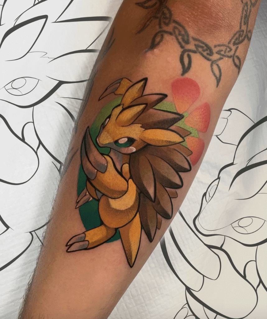 Sandslash Johto Pokémon Tattoo