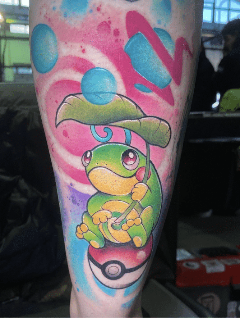 Politoed Leaf Johto Pokémon Tattoo