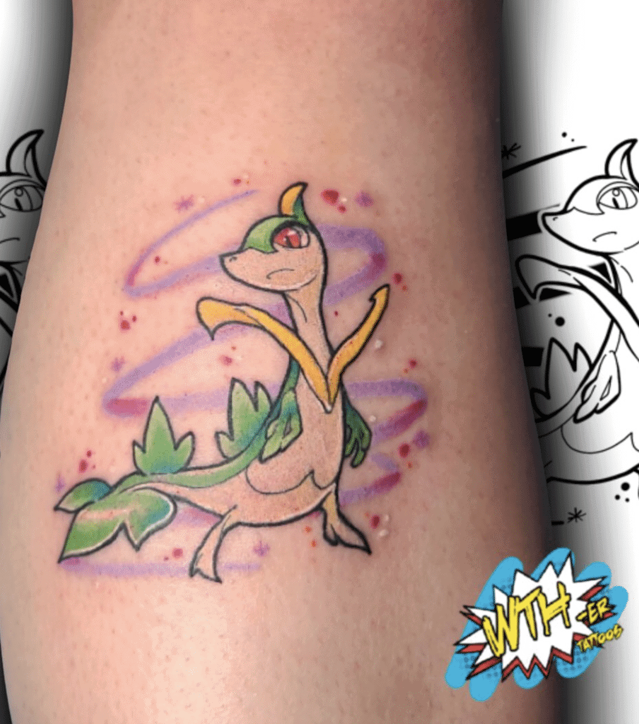 Servine Stare Unova Pokémon Tattoo