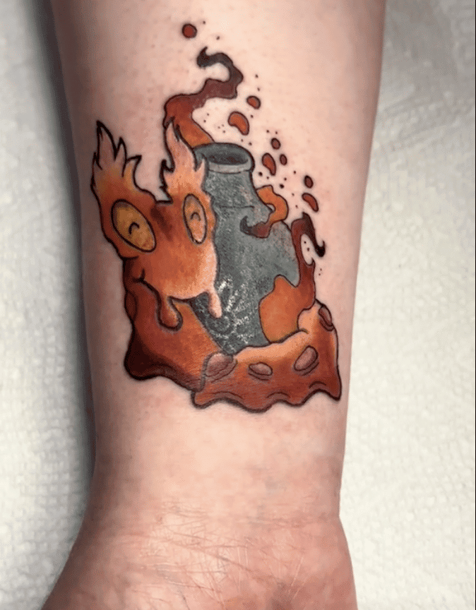 Slugma Johto Pokémon Tattoo
