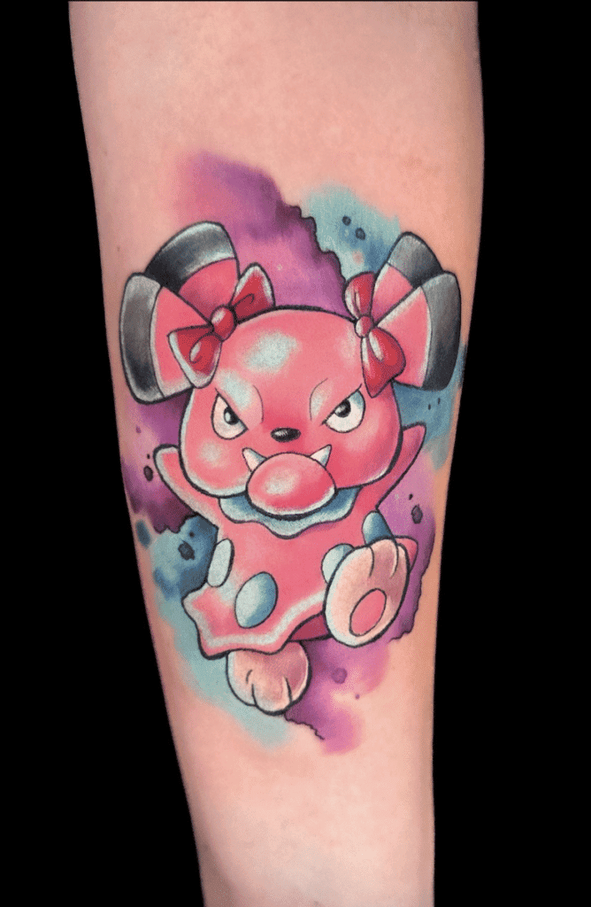 Snubbull Anime Johto Pokémon Tattoo