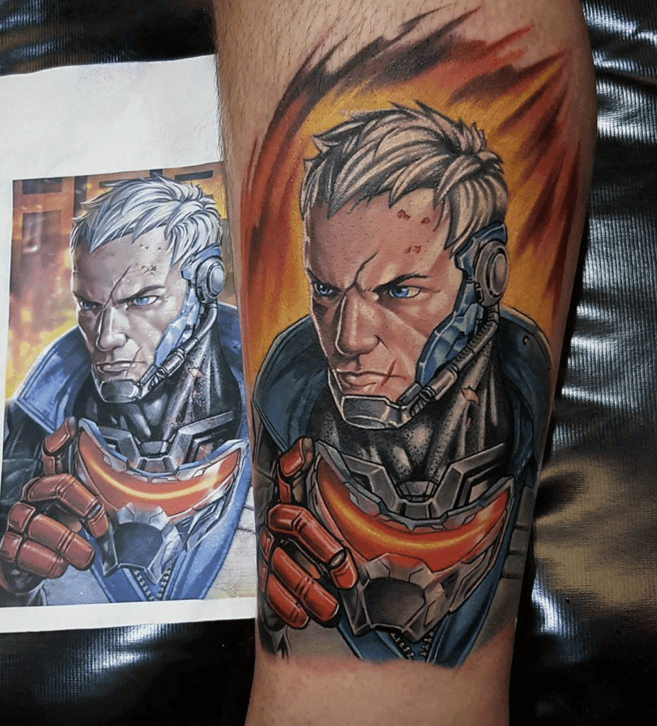 Soldier Visor 76 Overwatch Tattoo