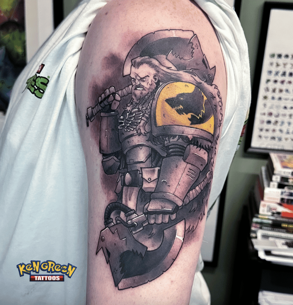 Space Wolves Warhammer 40k Tattoo