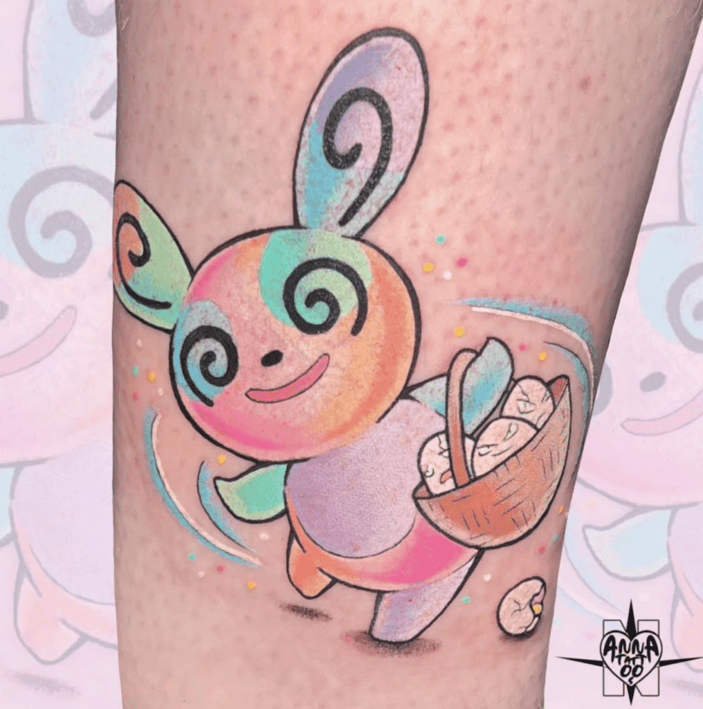 Spinda Colourful Hoenn Pokémon Tattoo