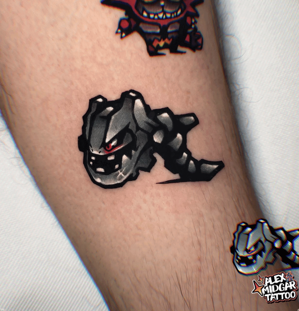 Steelix Small Johto Pokémon Tattoo