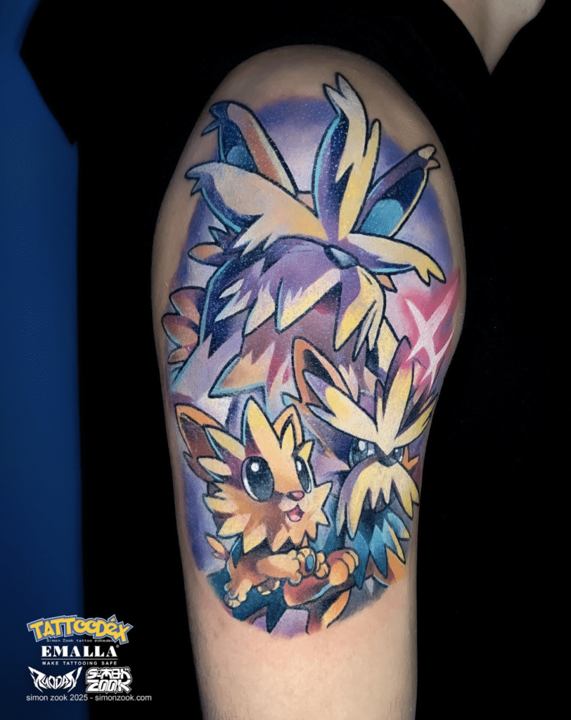 Stoutland Family Unova Pokémon Tattoo