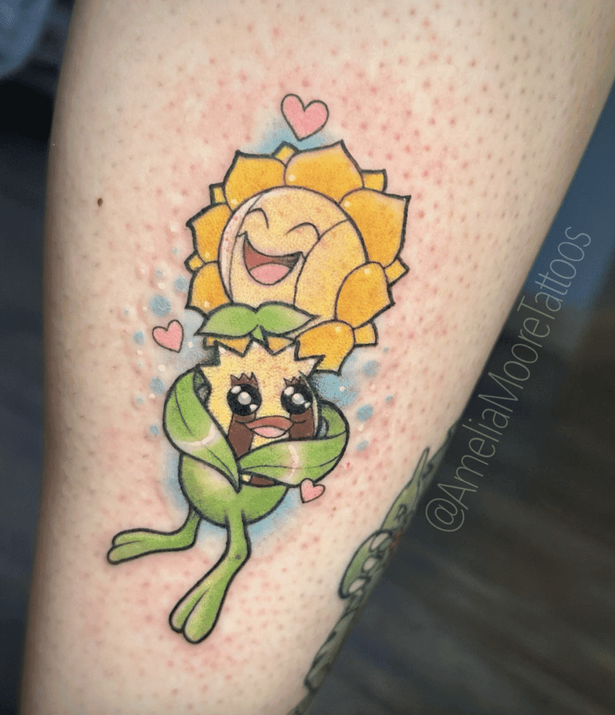 Sunflora Cute Johto Pokémon Tattoo