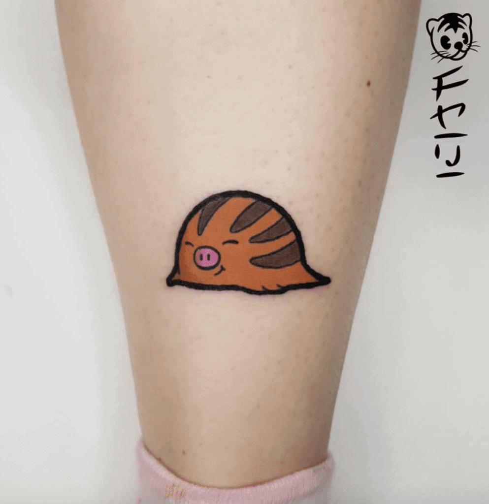 Swinub Cute Johto Pokémon Tattoo