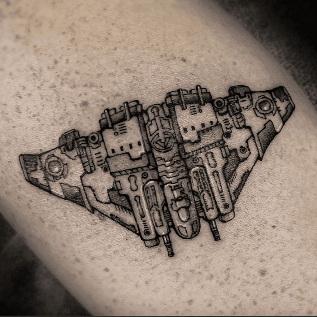 Tau Ship Warhammer 40k Tattoo