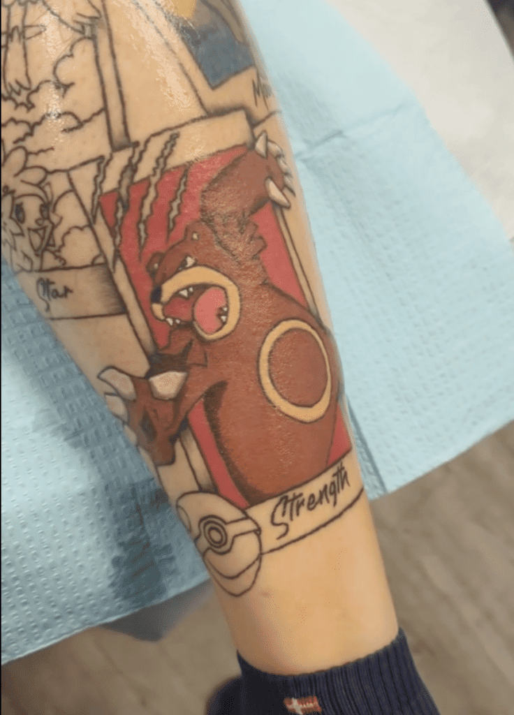 Ursaring Arcana Johto Pokémon Tattoo