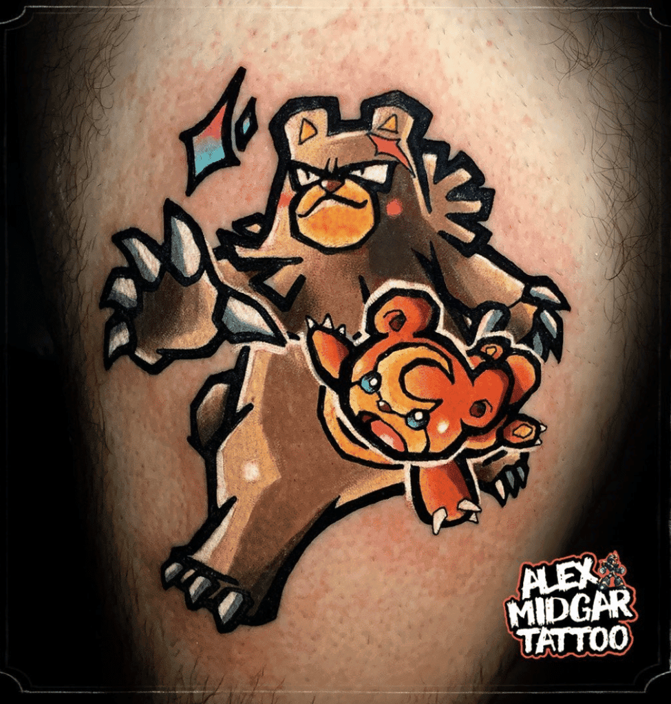 Ursaring Johto Pokémon Tattoo