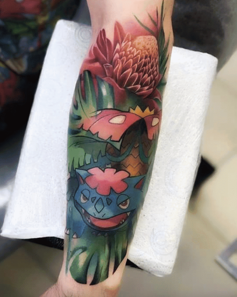 Venasaur Johto Pokémon Tattoo