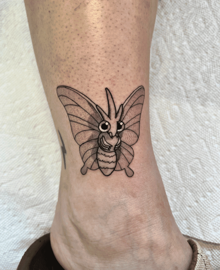 Venomoth Johto Pokémon Tattoo
