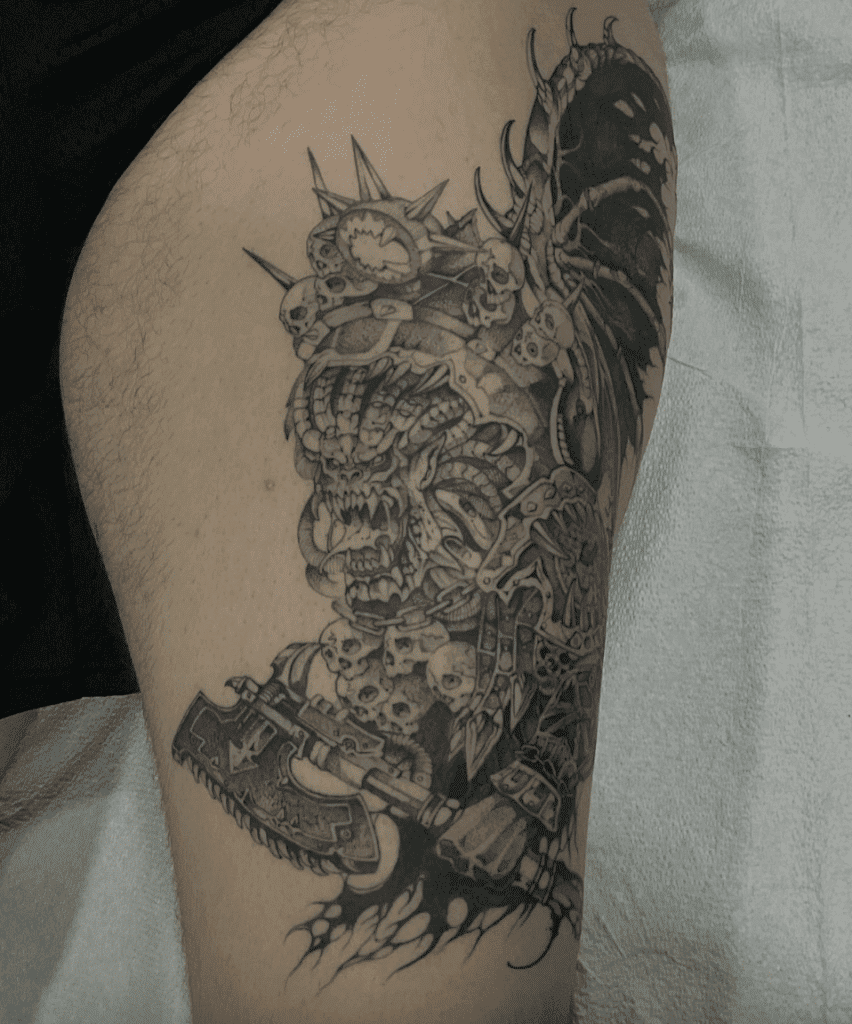 World Eater Angron Warhammer 40k Tattoo