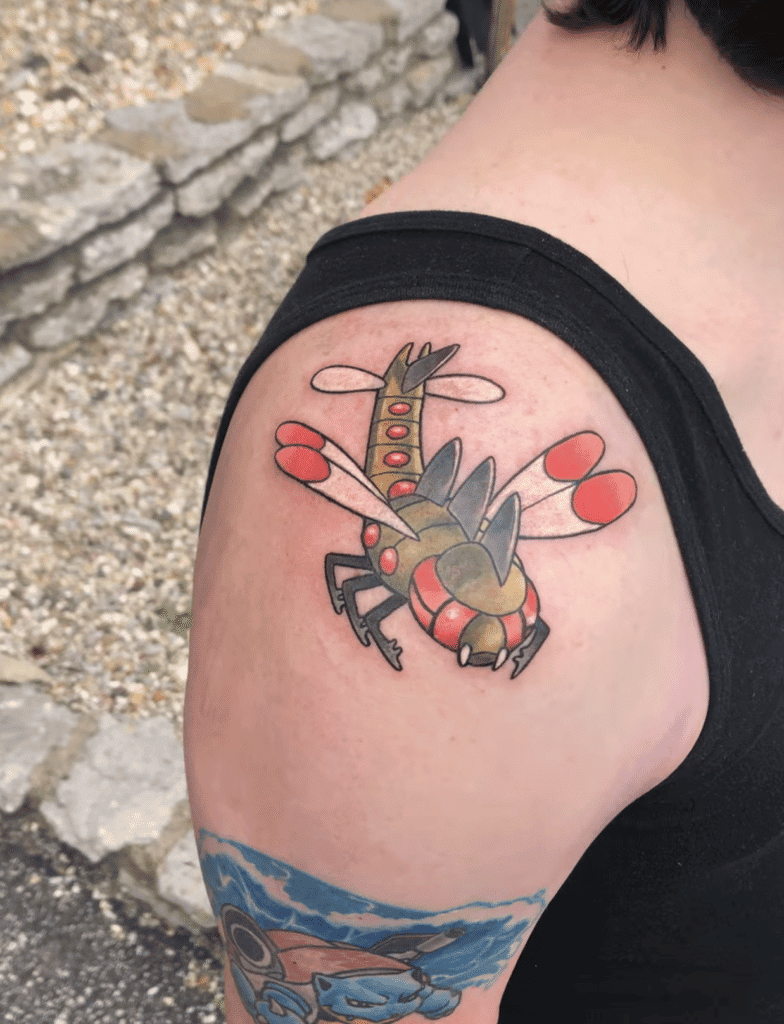 Yanmega Sinnoh Pokémon Tattoo
