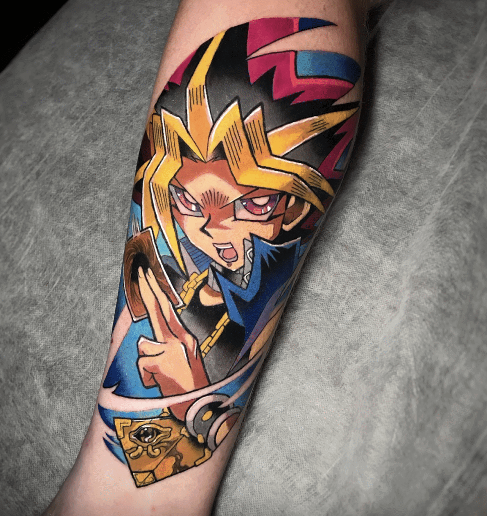 Yu-Gi-Oh! Yugi Anime Tattoo