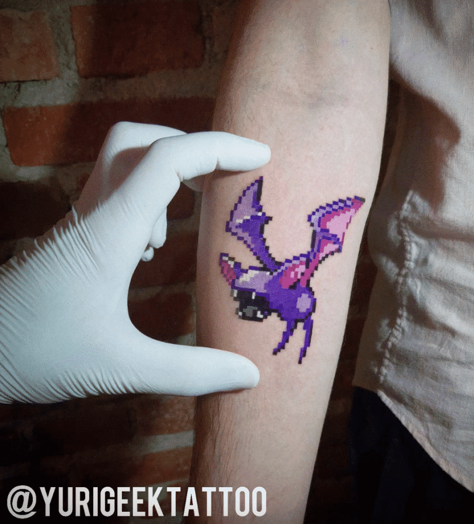 Zubat Shiny Johto Pokémon Tattoo