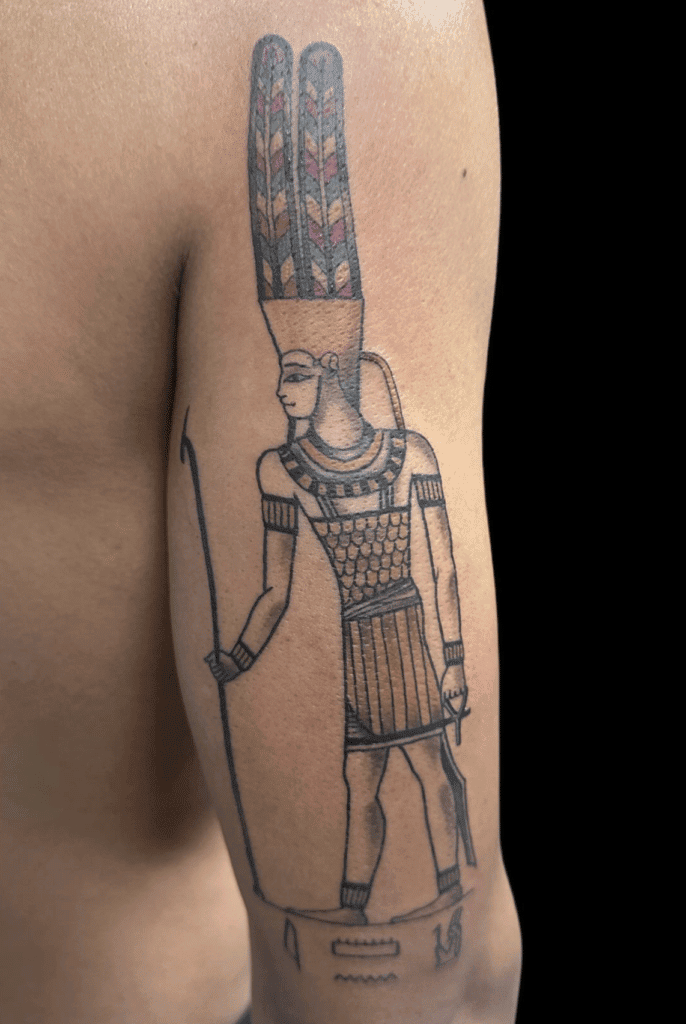 Amun Egyptian Mythology Tattoo