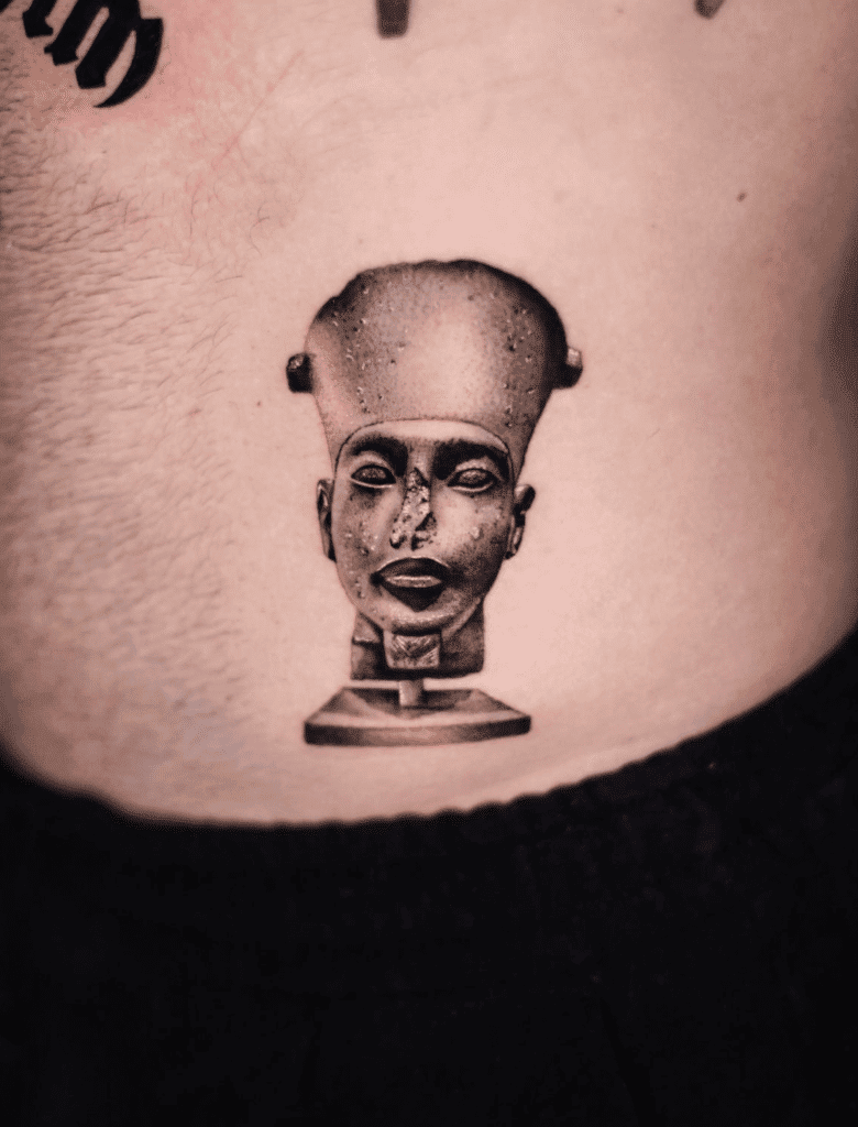 Amun Statue Egyptian Mythology Tattoo