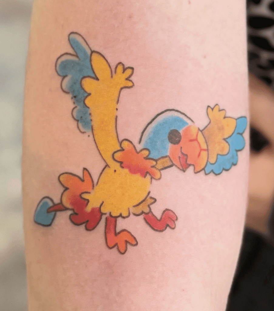 Archen Cute Unova Pokémon Tattoo
