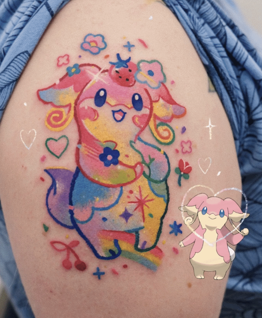 Audino Unova Pokémon Tattoo