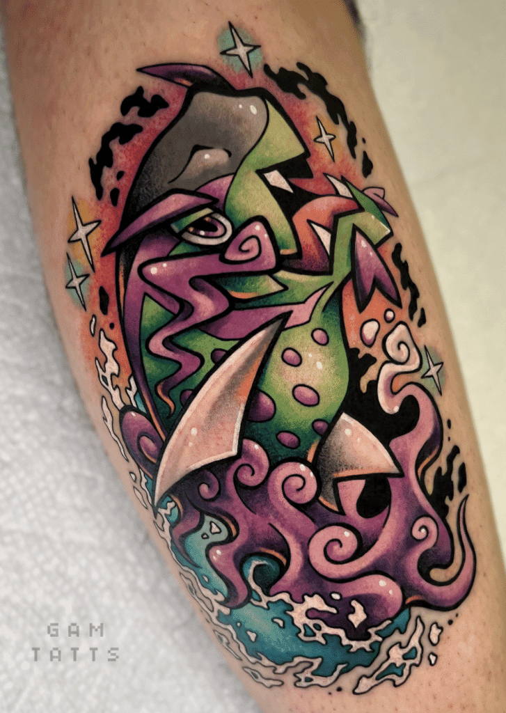 Basculegion Hisui Pokémon Tattoo