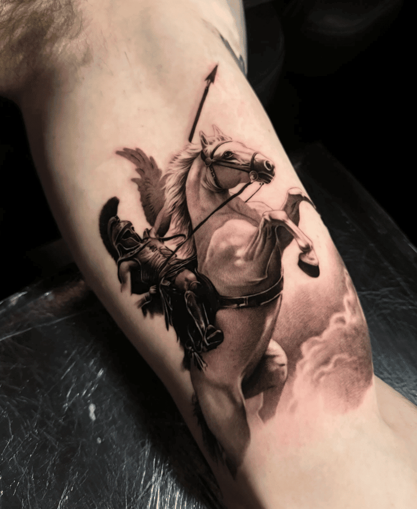 Bellerophon Greek Mythology Tattoo