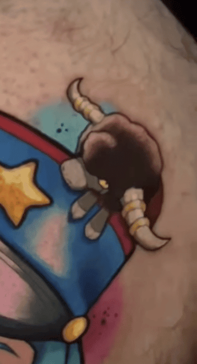 Bouffalant Unova Pokémon Tattoo