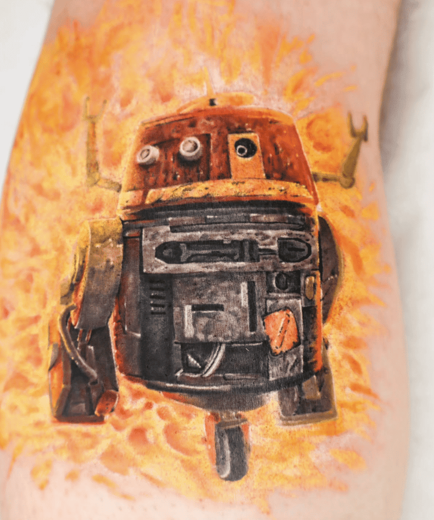 Chopper Flame Star Wars Tattoo