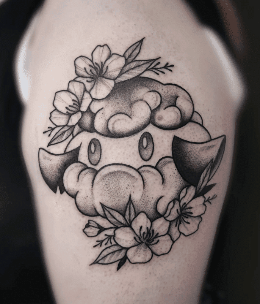Cottonee Unova Pokémon Tattoo