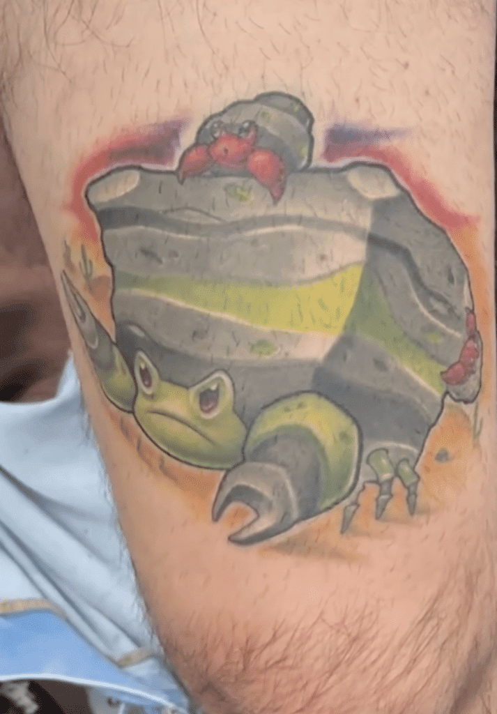 Crustle Unova Pokémon Tattoo