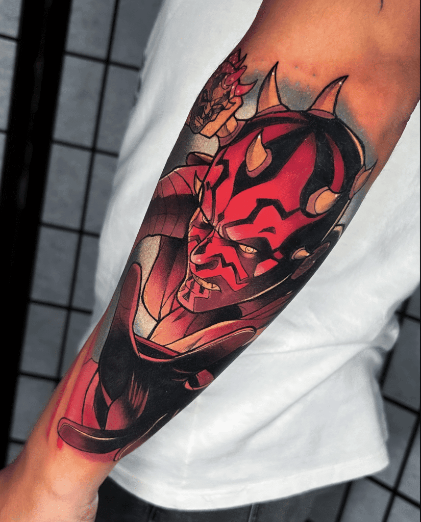 Darth Maul Angry Star Wars Tattoo