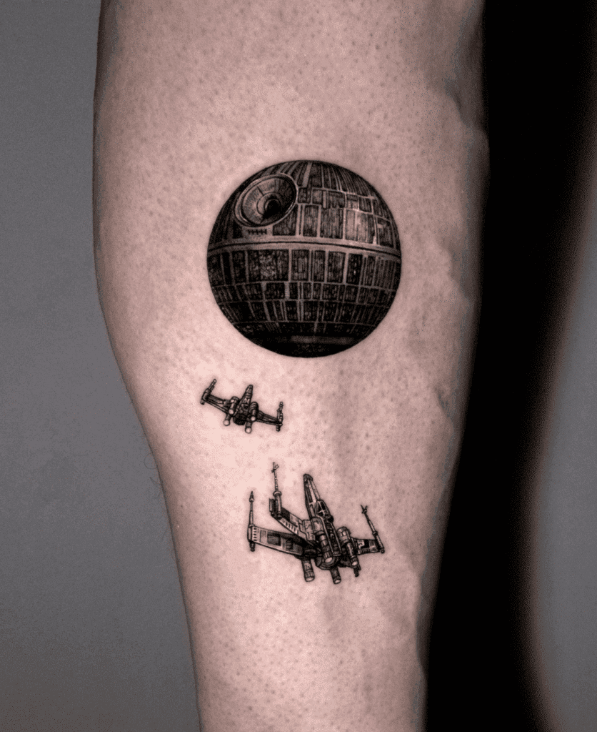 Death Star Fighters Star Wars Tattoo