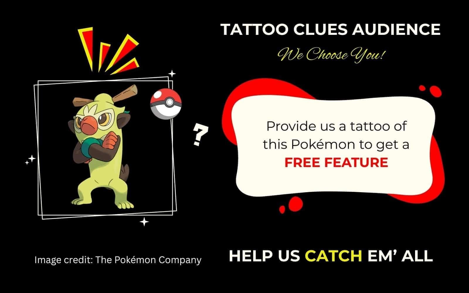 Finding Thwackey Pokémon Tattoo