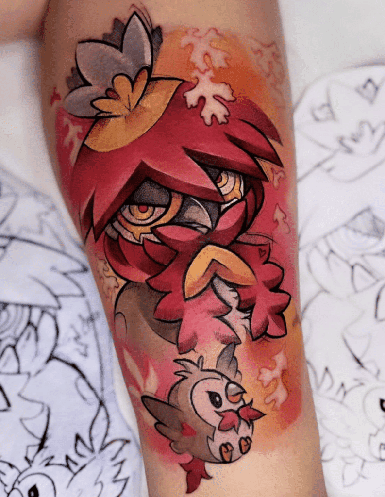 Hisuian Decidueye Hisui Pokémon Tattoo