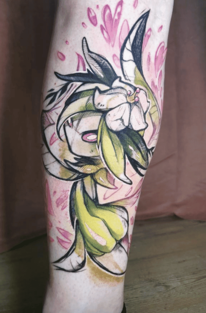 Hisuian Lilligant Hisui Pokémon Tattoo