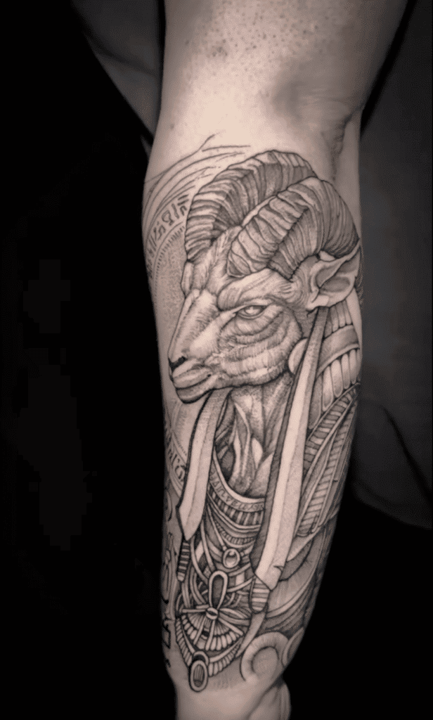Khnum Egyptian Mythology Tattoo