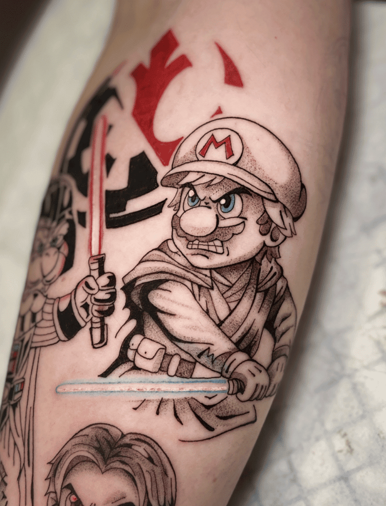 Mario X Star Wars Tattoo