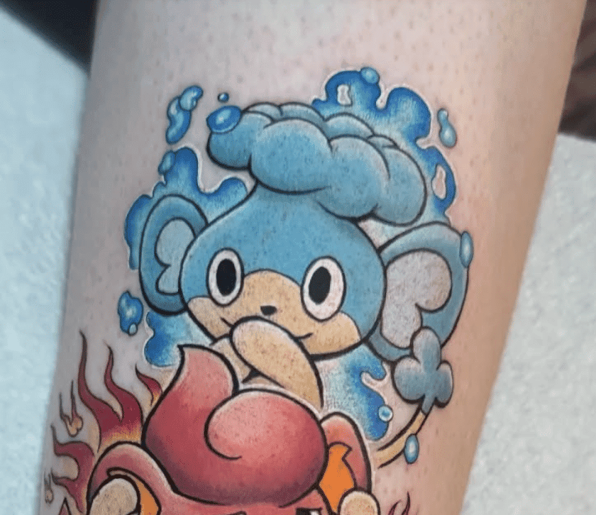 Panpour Unova Pokémon Tattoo