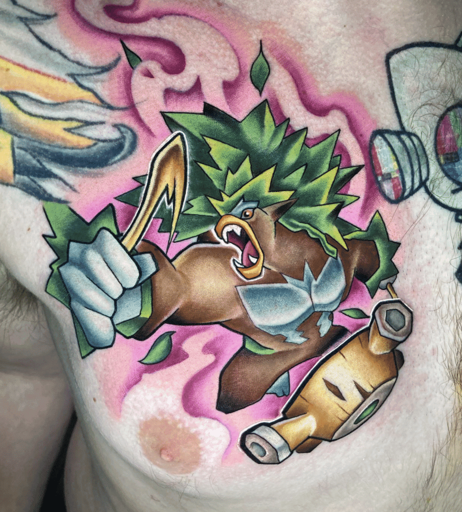 Rillaboom Drum Galar Pokémon Tattoo