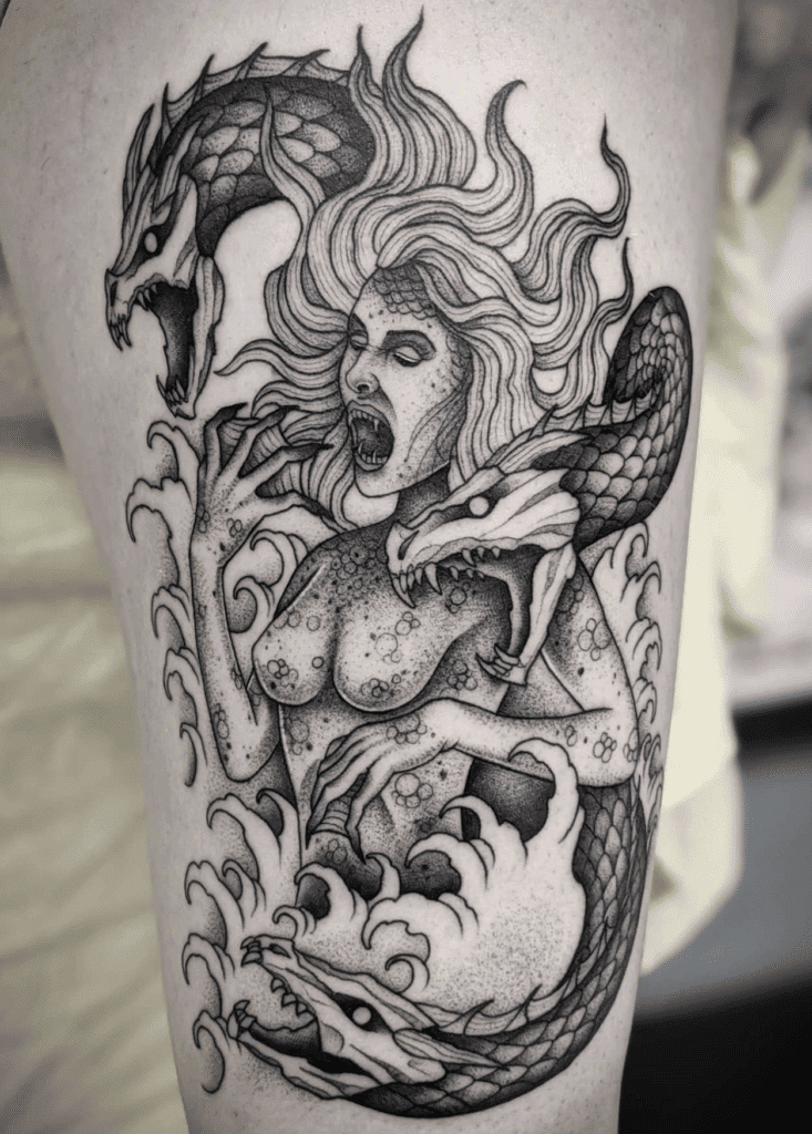 Scylla Greek Mythology Tattoo