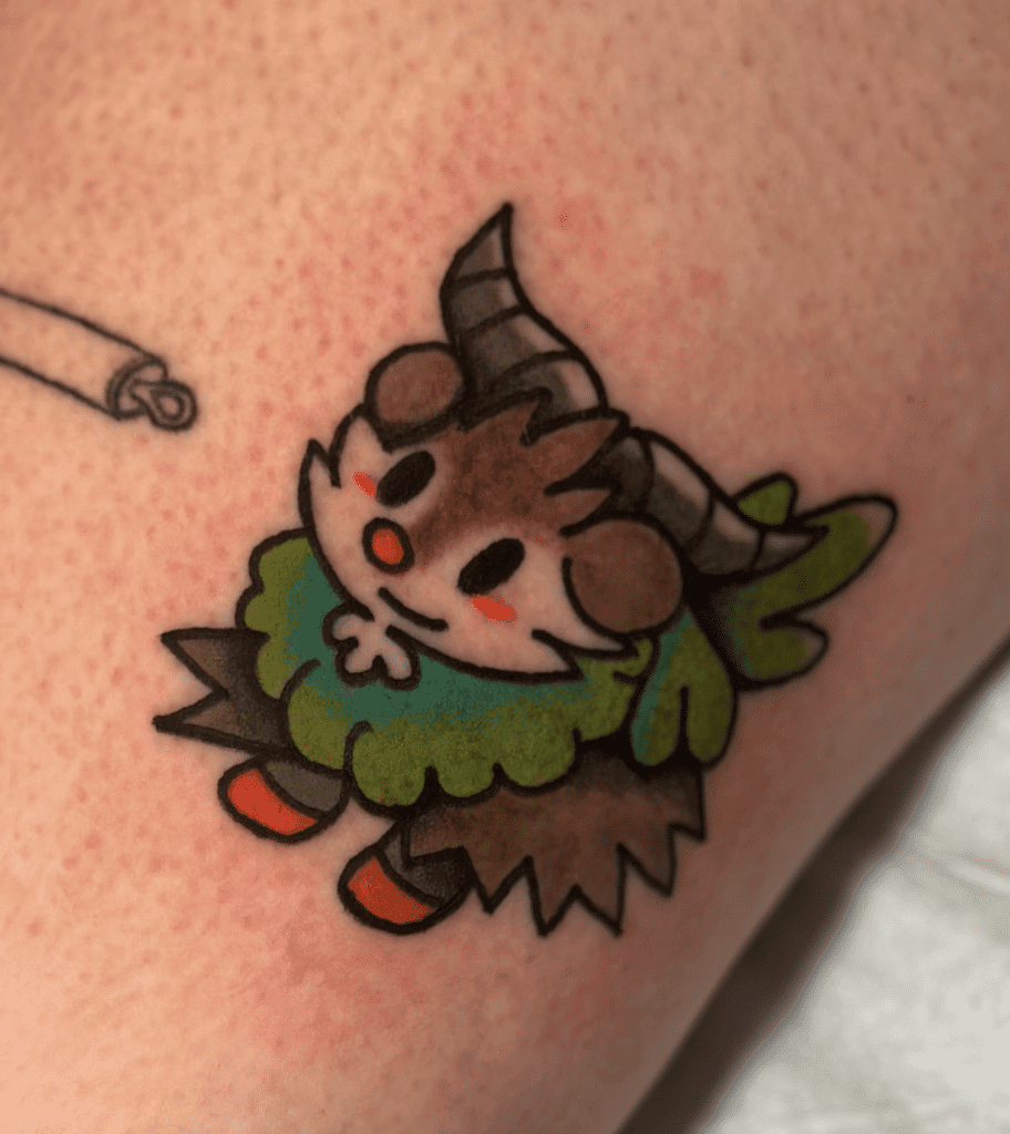 Skiddo Cute Kalos Pokémon Tattoo