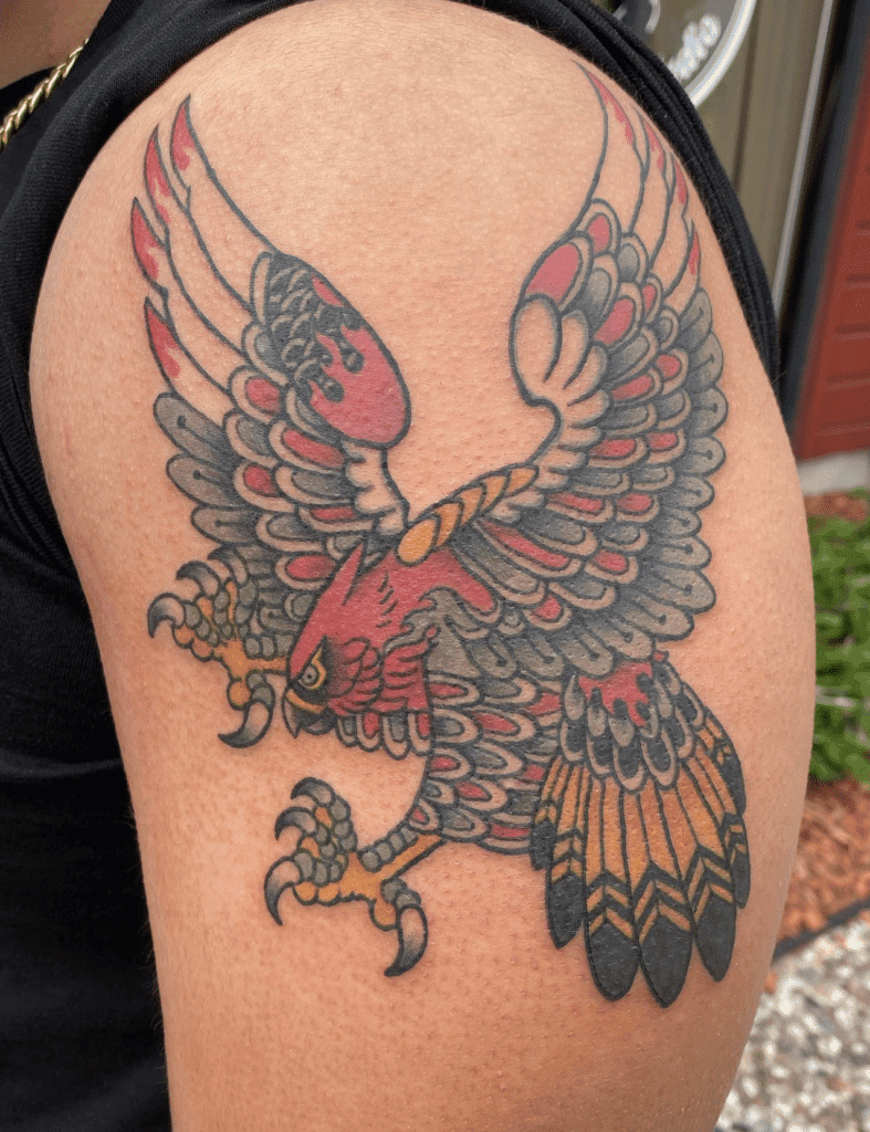 Talonflame Traditional Kalos Pokémon Tattoo