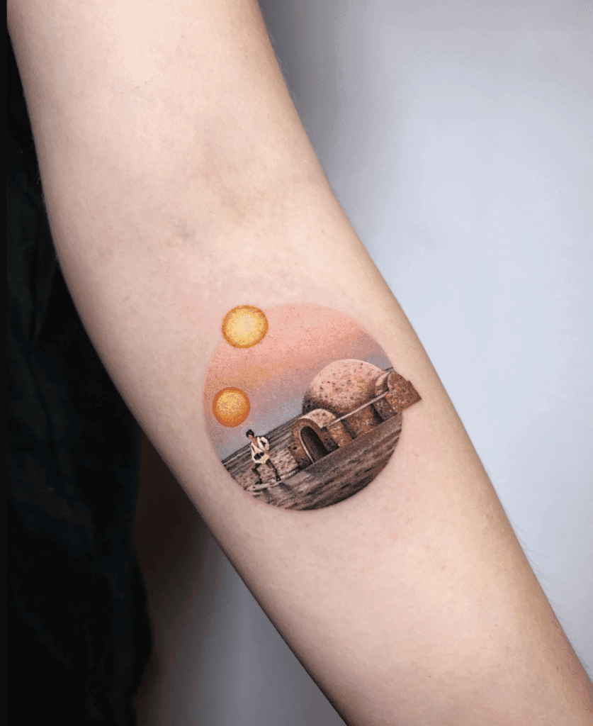 Tattooine Luke Star Wars Tattoo