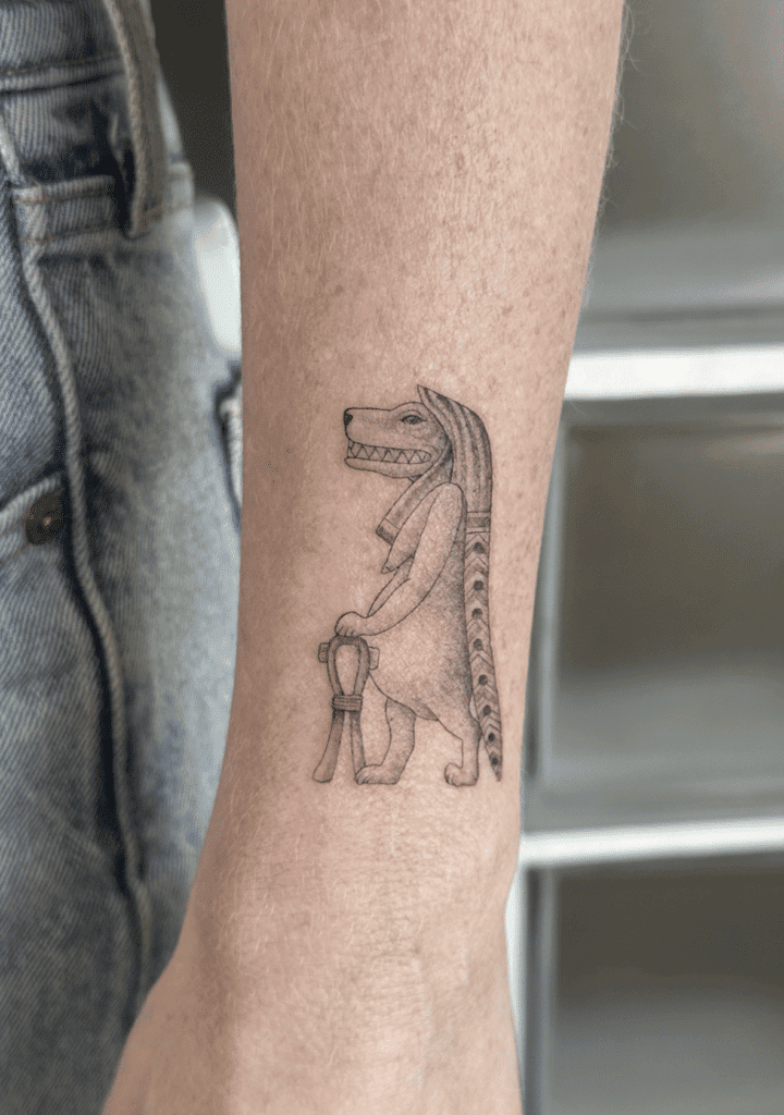 Taweret Small Egyptian Mythology Tattoo