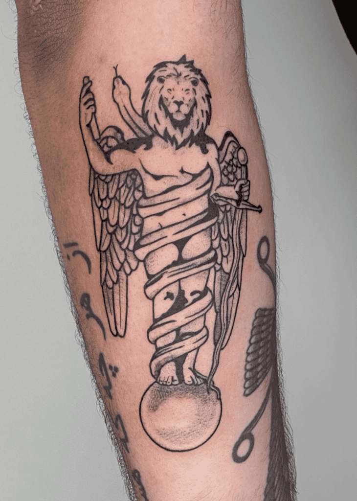 Aion Persian Mythology Tattoo