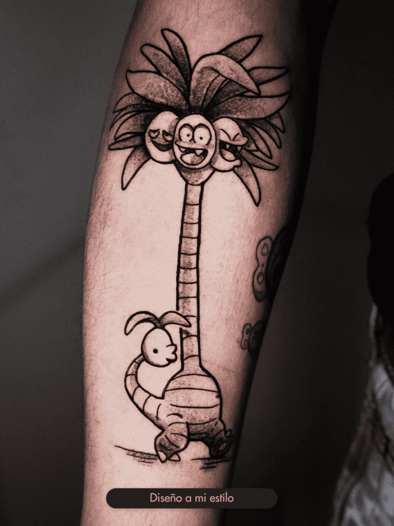 Alolan Exeggutor Happy Alola Pokémon Tattoo